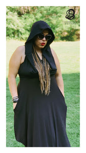Shadow Creed Hooded Halter Cowl Top