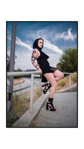 Shadow Creed Hooded Halter Cowl Top